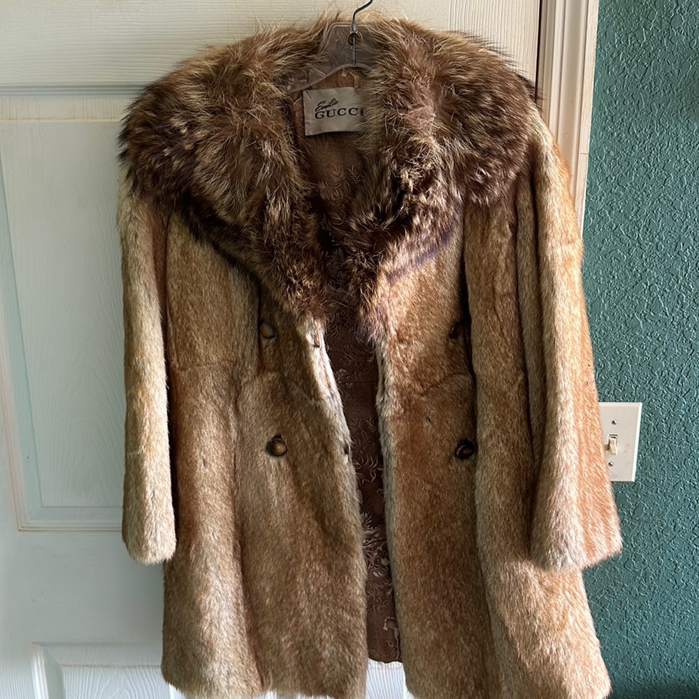 Authentic Gucci Fur Coat Real Fur